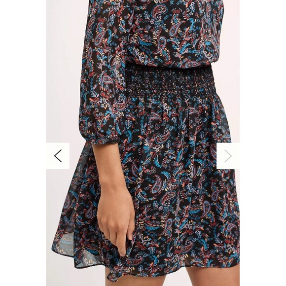 Anthropologie Virginia Day Tripper Dress Lined Smocked Waist Size Small - Picture 3 of 14